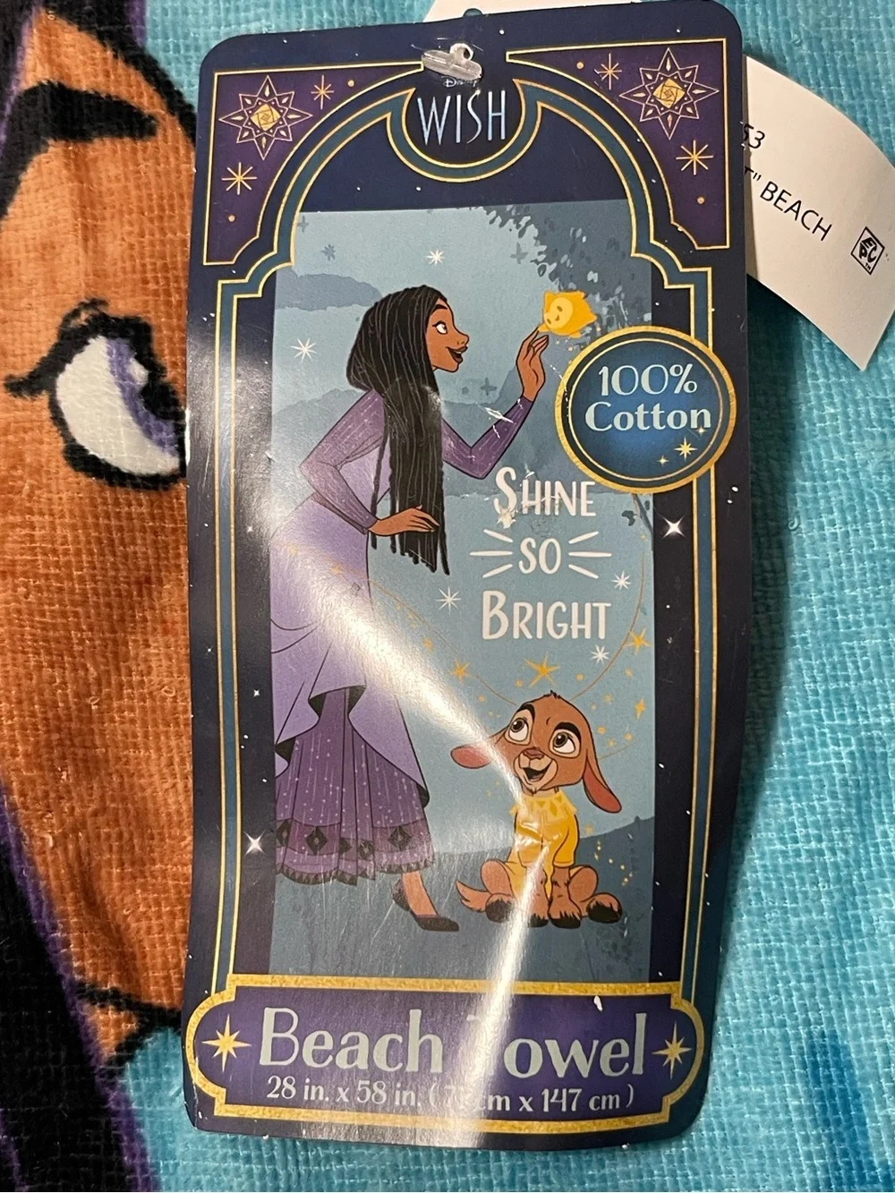 NWT - DISNEY Wish Shine So Bright 100% Cotton Beach Towel